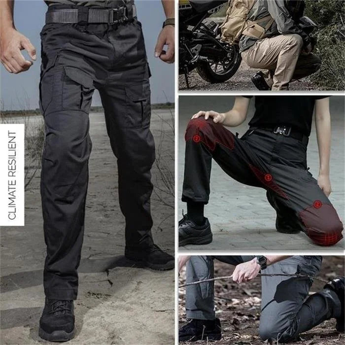 Men's Tactical Trousers with Waterproof and Windproof Protection for Outdoor Use