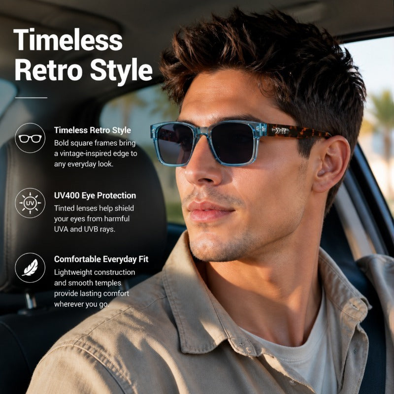 Retro Bold Square Sunglasses