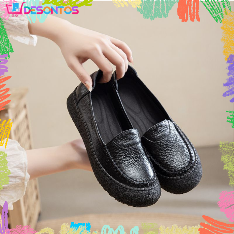 100% Genuine Cow Leather Soft Sole Shoes