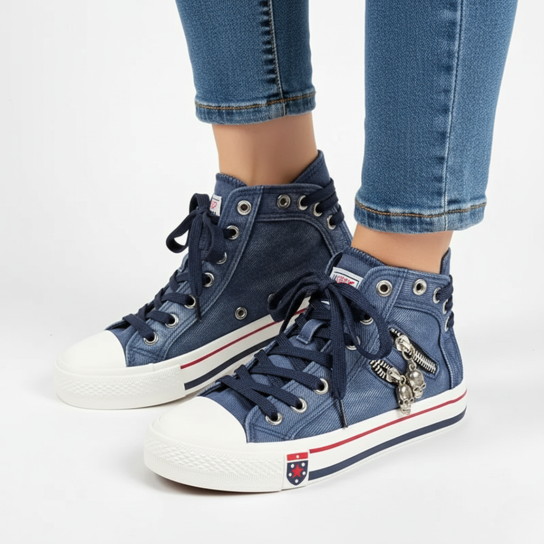 Nordspur | Denim Rebel High-Top Sneakers