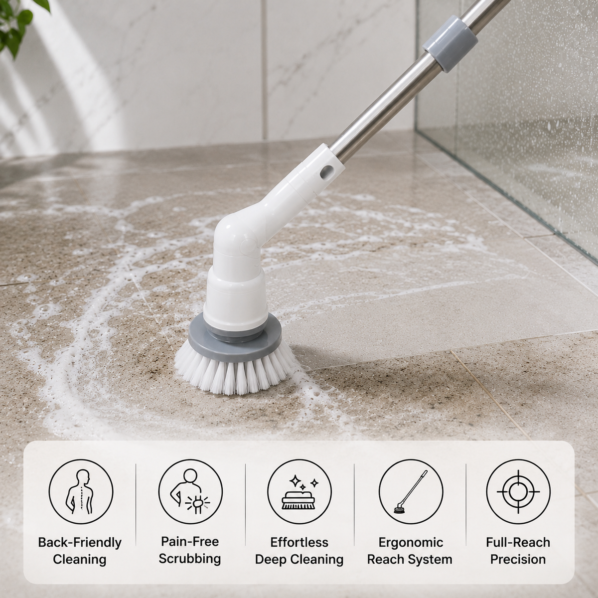 9-in-1 Extendable Bathroom Scrubber