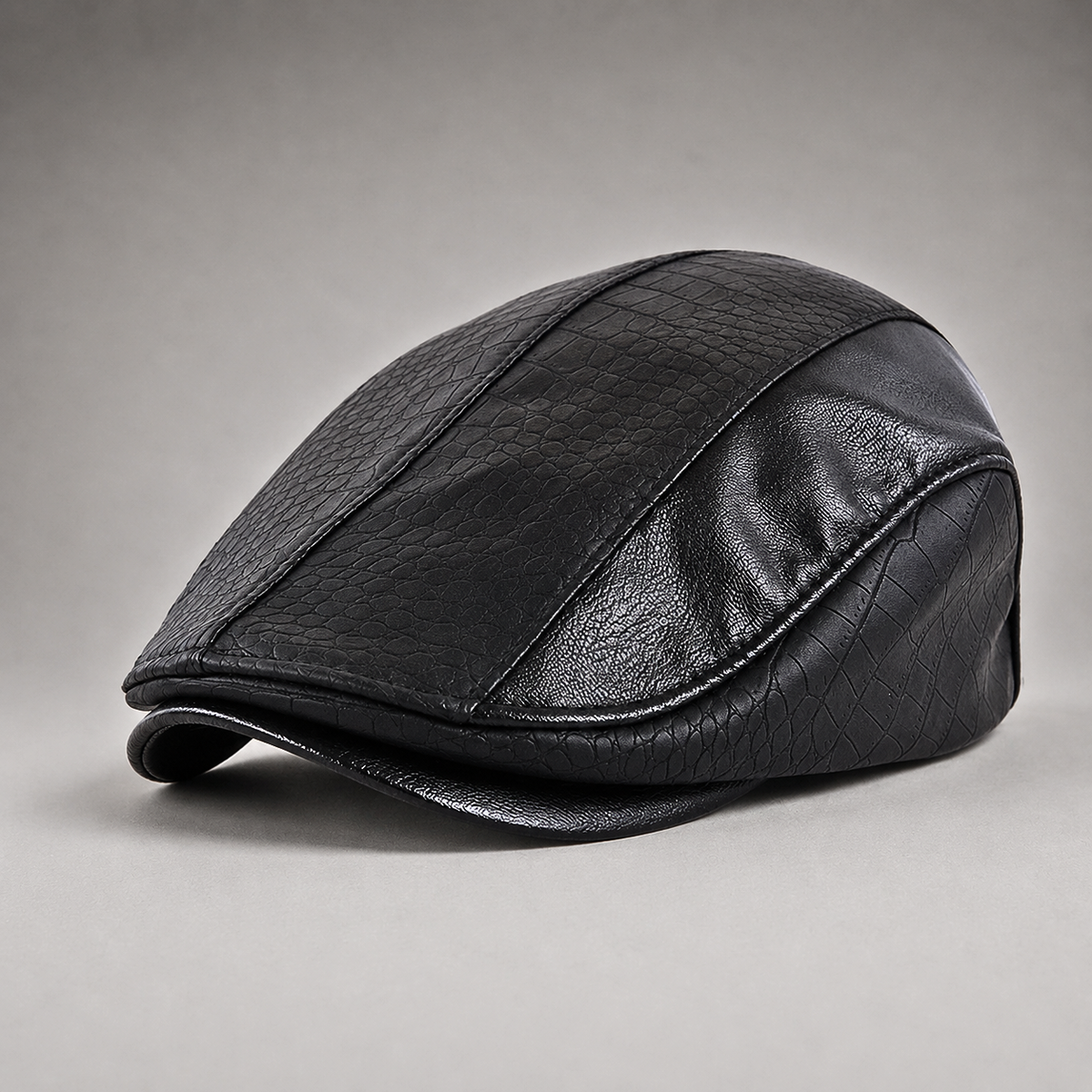 Classic Leather Flat Cap