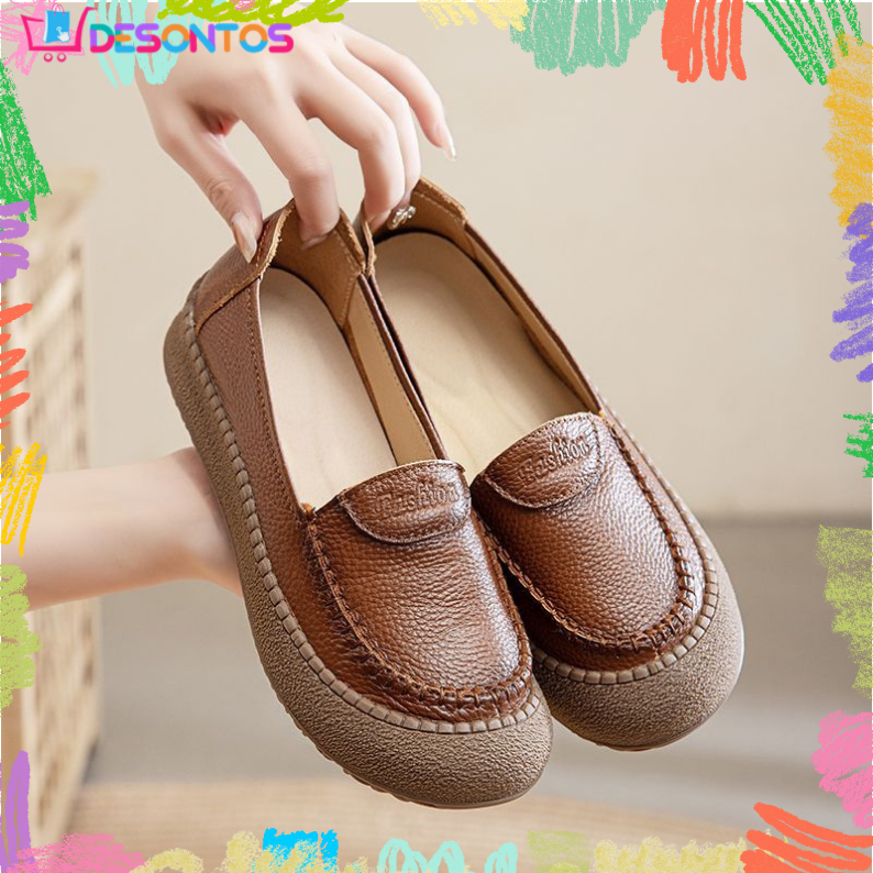 100% Genuine Cow Leather Soft Sole Shoes