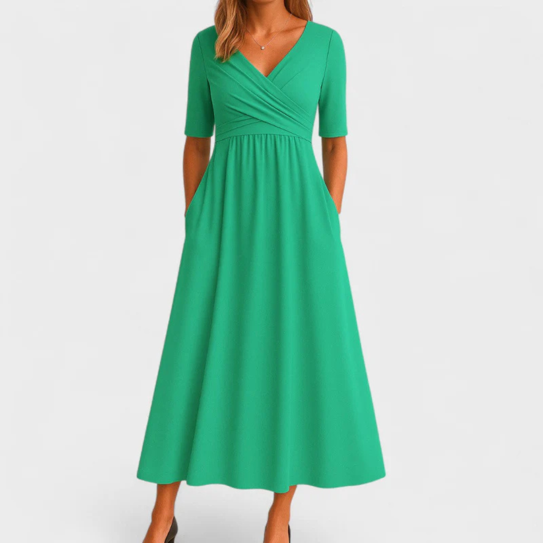 Elegant Dress with Tummy Coverage