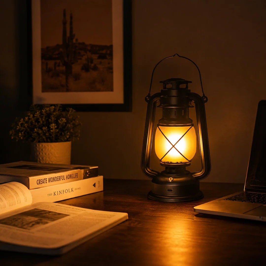Nordspur | Flambourne Vintage-Style Rechargeable Flame-Effect Lantern
