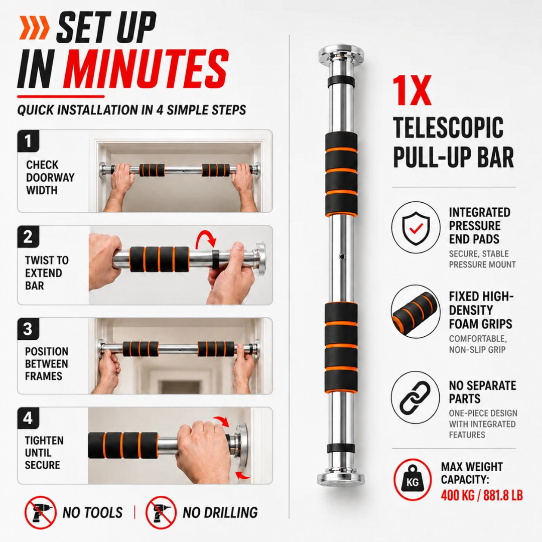 Nordspur | Gripylon Telescopic Doorway Pull Up Bar