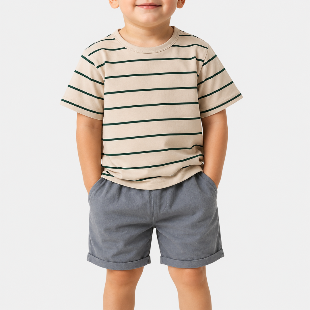 Nordspur | Sproutly Cartoon Print T-Shirt And Shorts Set