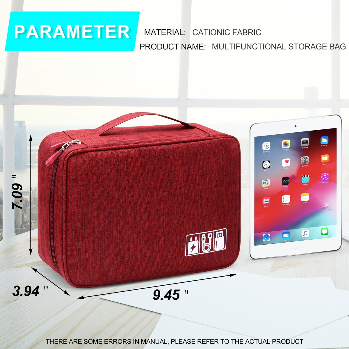 Travel Electronics and Cable Organizer Case