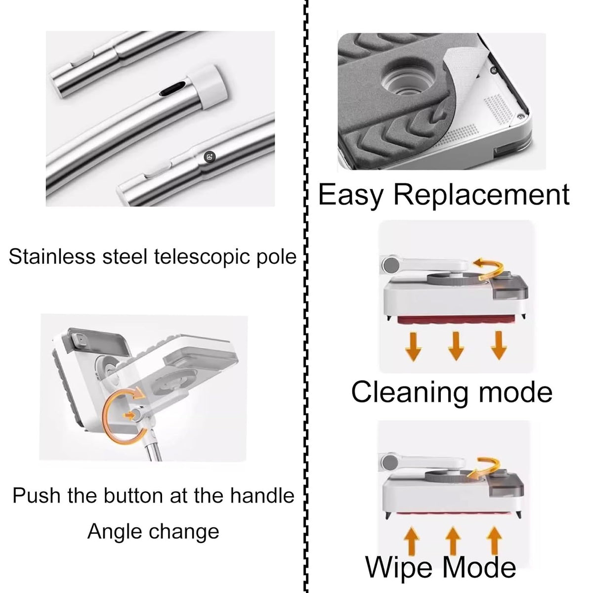 Dual Mode Extendable Window Cleaning Tool