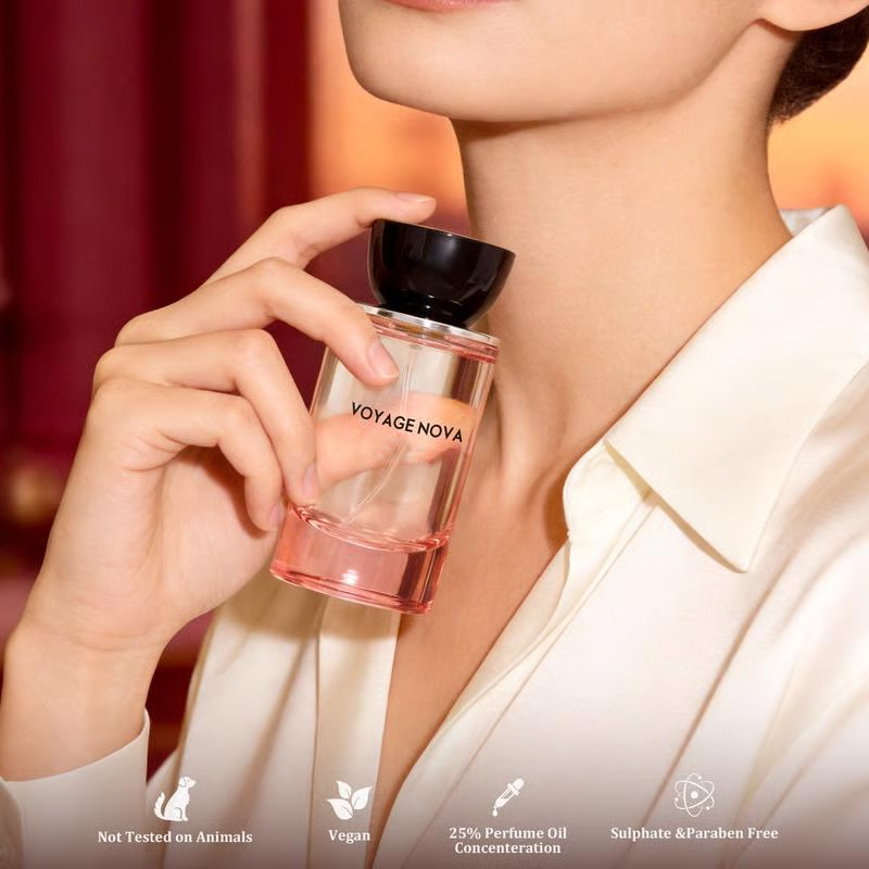 Voyage Nova Rosey Fruity Floral Extrait De Parfum Long Lasting Luxury Fragrance
