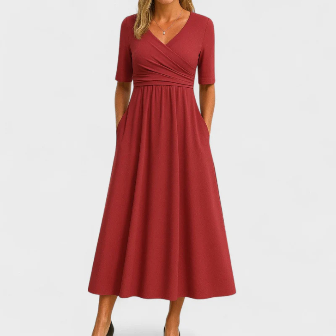 Elegant Dress with Tummy Coverage