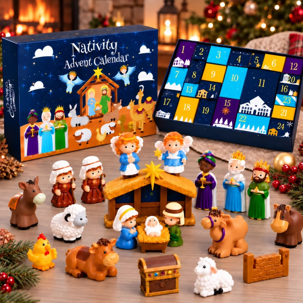 Custom Nativity Christmas Countdown - Personalized Nativity Advent Calendar