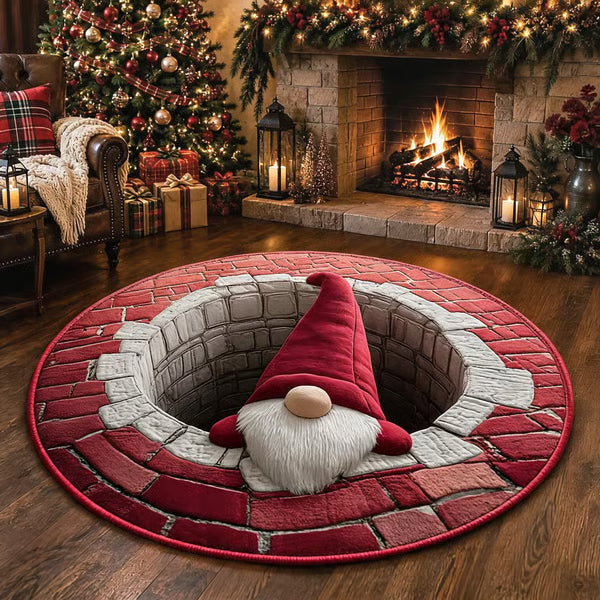 3D Swirl Quilted Christmas Rug
