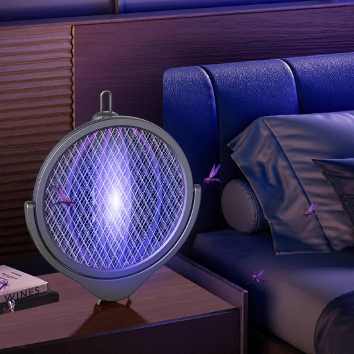 Foldable Electric Bug Swatter Racket