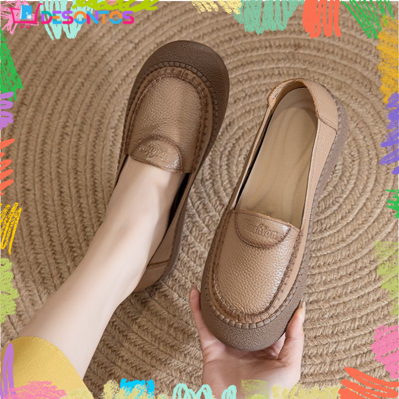 100% Genuine Cow Leather Soft Sole Shoes