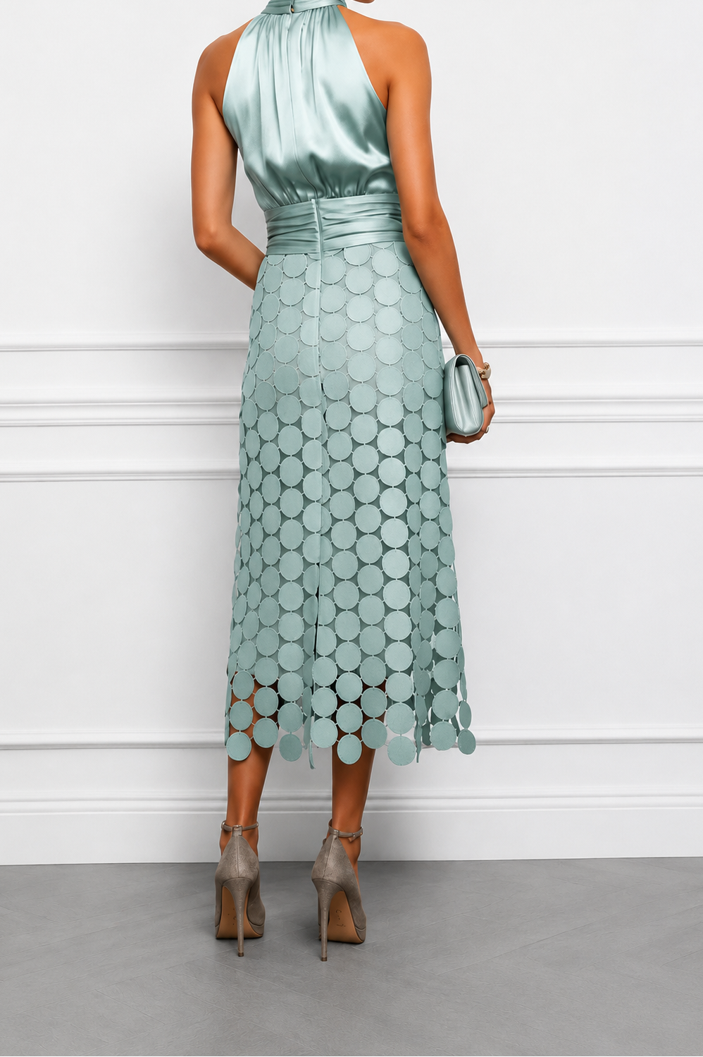 Celine Elegant Midi Wedding Dress For Fall
