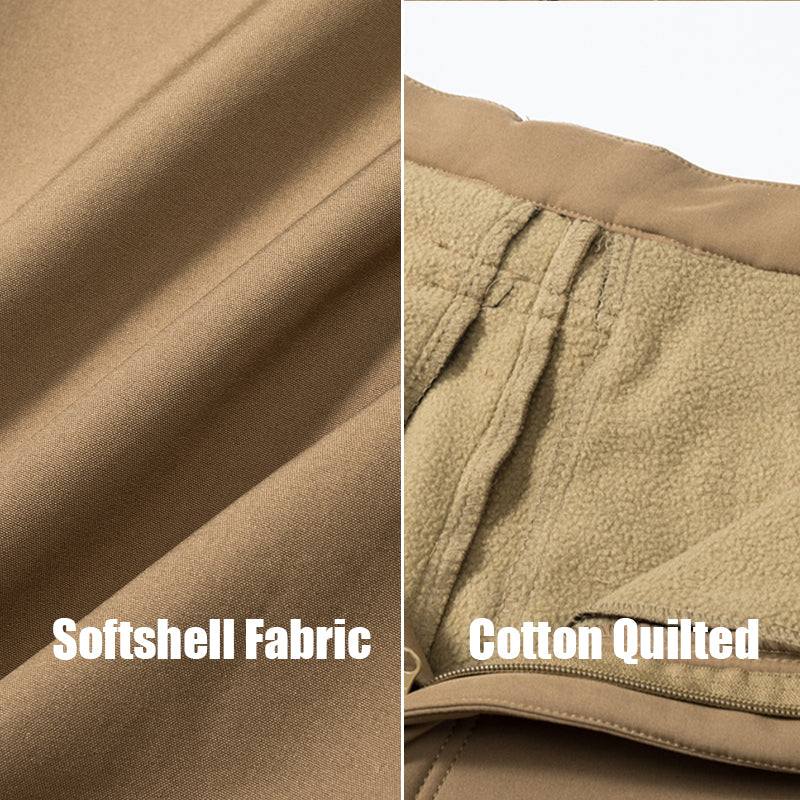 Men's Softshell Waterproof Outdoor Cargo Trousers for Winter