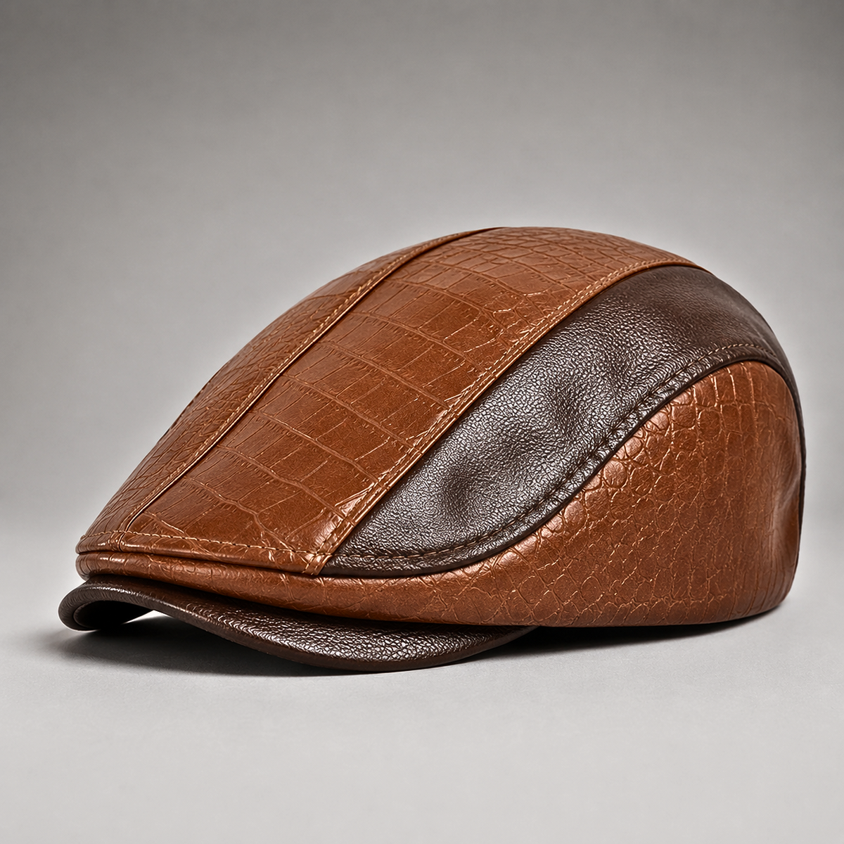 Classic Leather Flat Cap