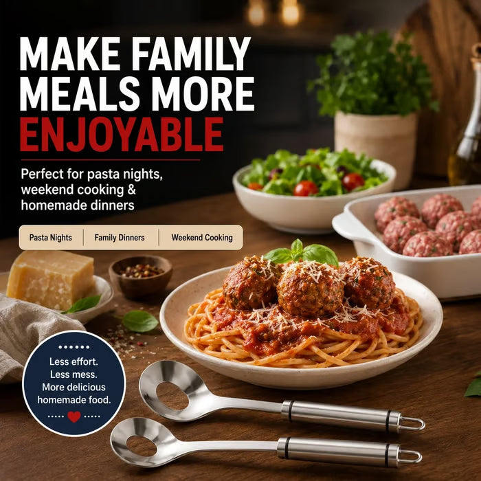 2-Pack Stainless Steel Meatball Maker Spoon