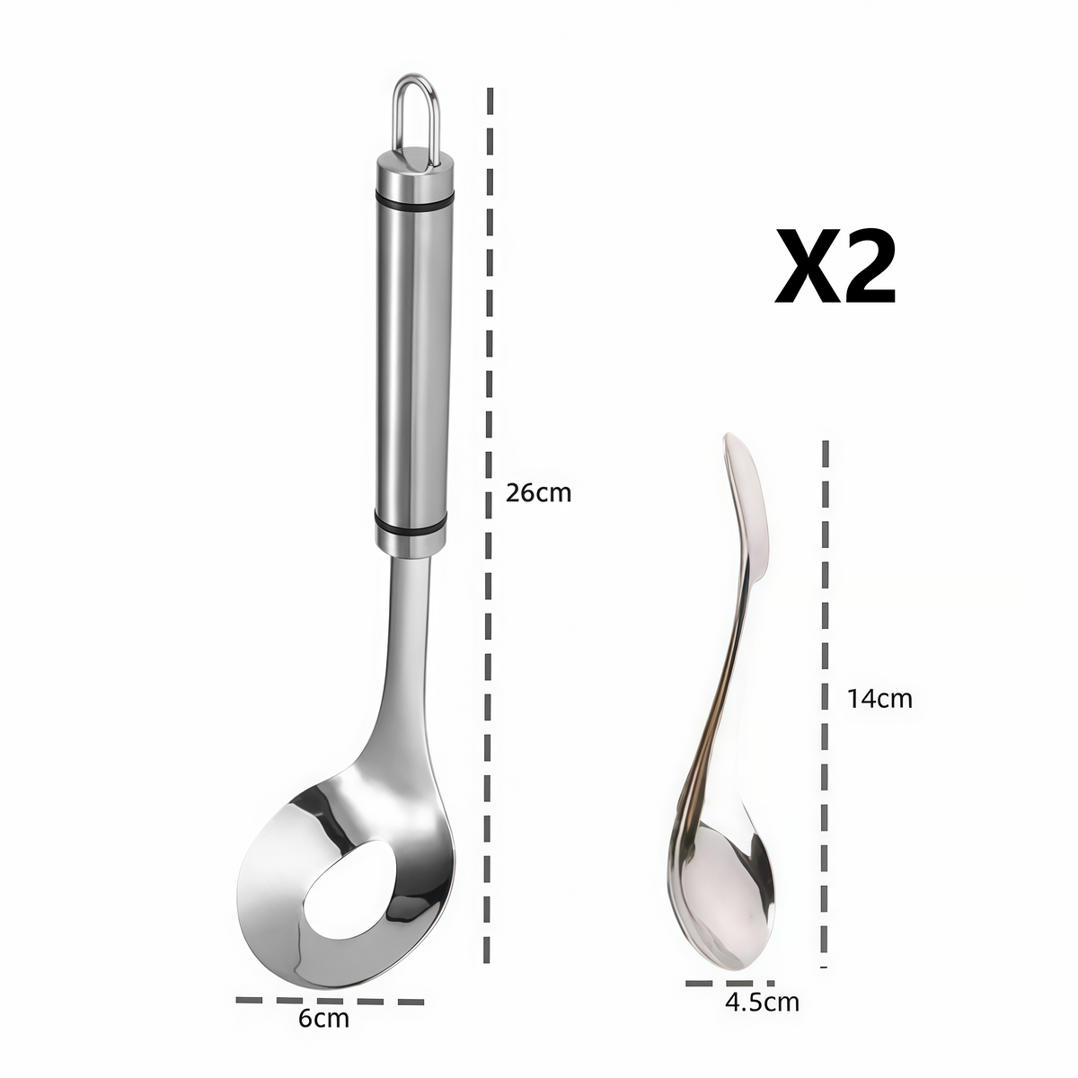 2-Pack Stainless Steel Meatball Maker Spoon