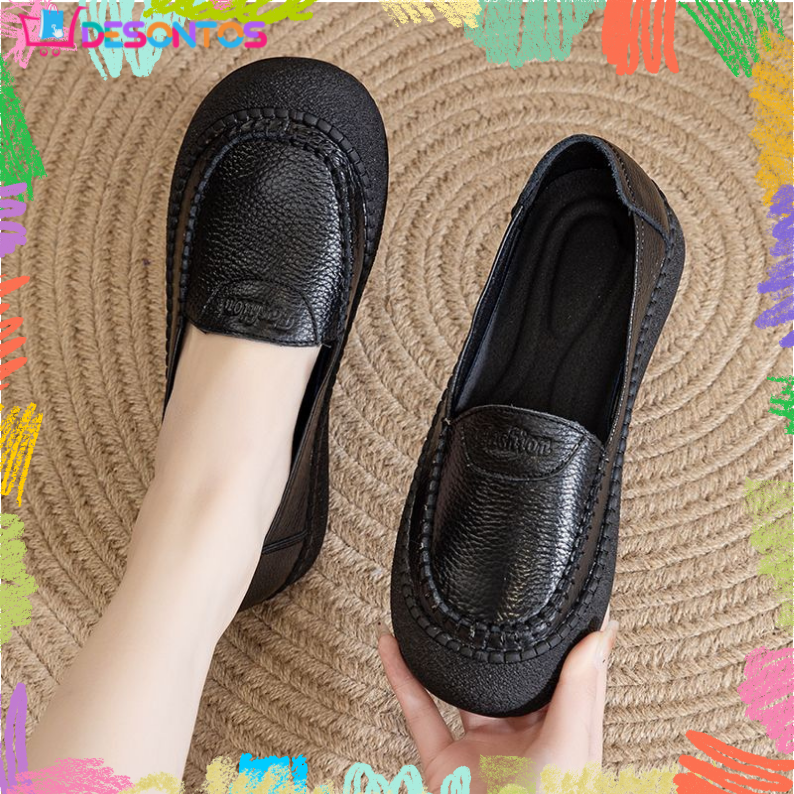 100% Genuine Cow Leather Soft Sole Shoes