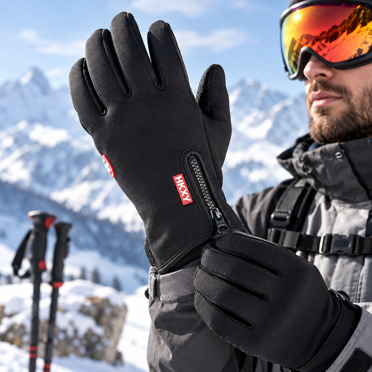 Heated Gloves Waterproof Winter Gloves
