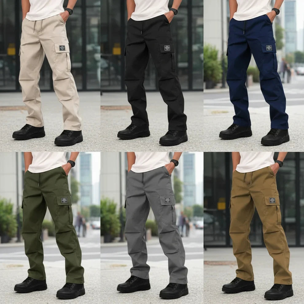 Nordspur | Men's Cargo Pants for All-Season Daily Wear | Straight-Leg | Slim Fit | Multicolor Pocket