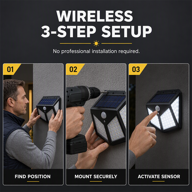 Motion Sensor Solar Lights – Bright Outdoor Lighting, Light Up Paths, Gardens & Driveways Automatically