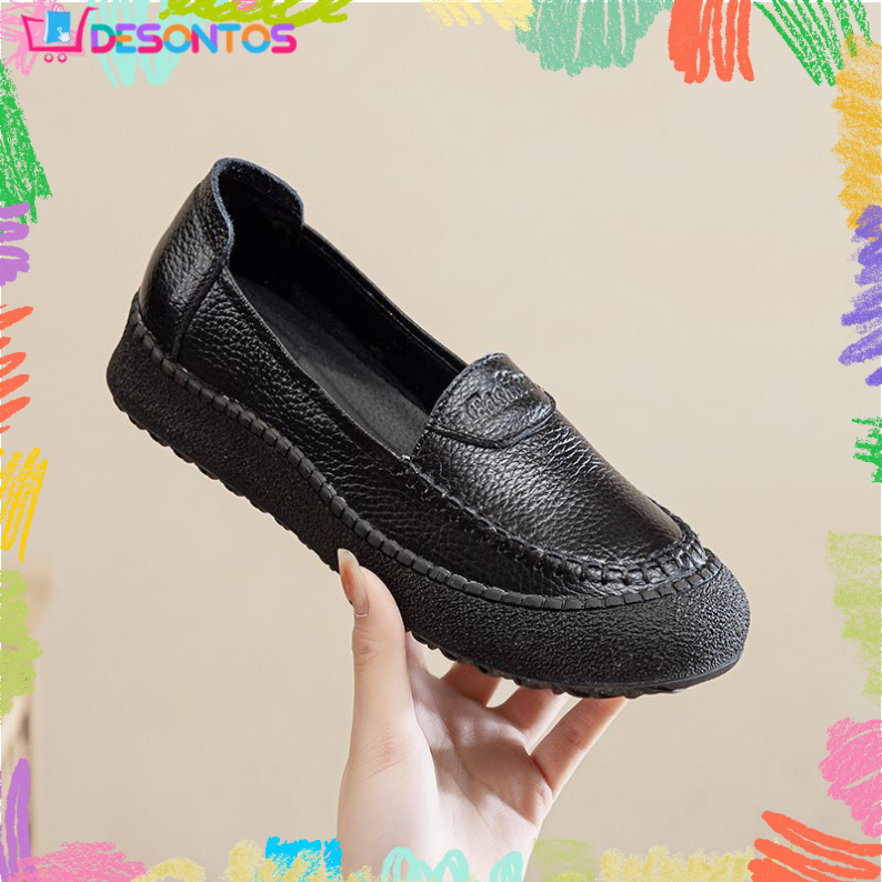 100% Genuine Cow Leather Soft Sole Shoes