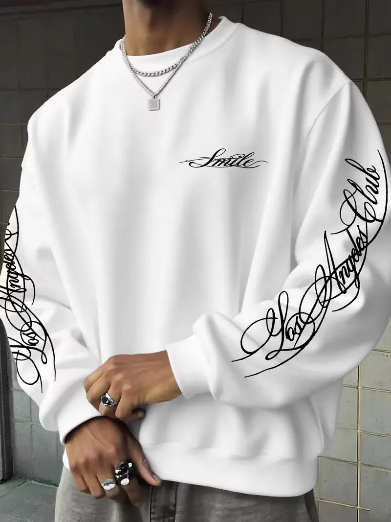 Sweatshirt with White Script Lettering