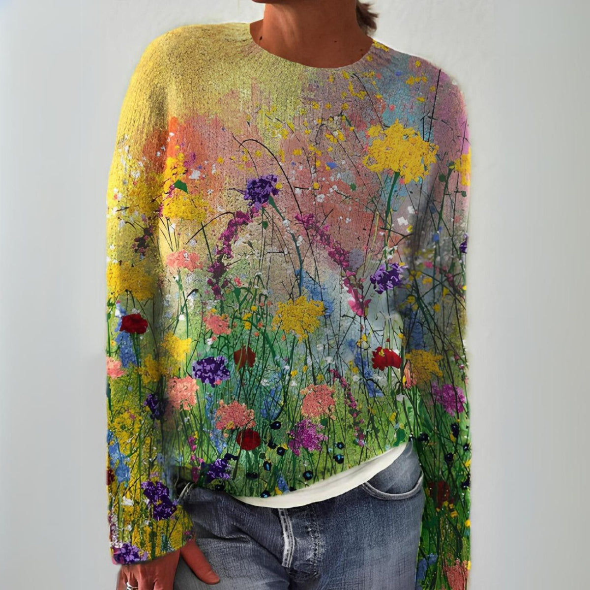 Adriana - Retro Scandinavian Knit Sweater