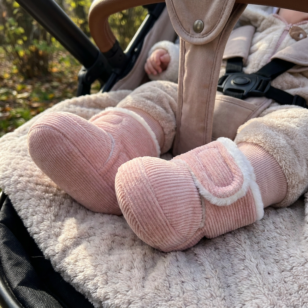 Warm and Cozy Fluffy Baby Booties with Soft, Anti-Slip Soles
