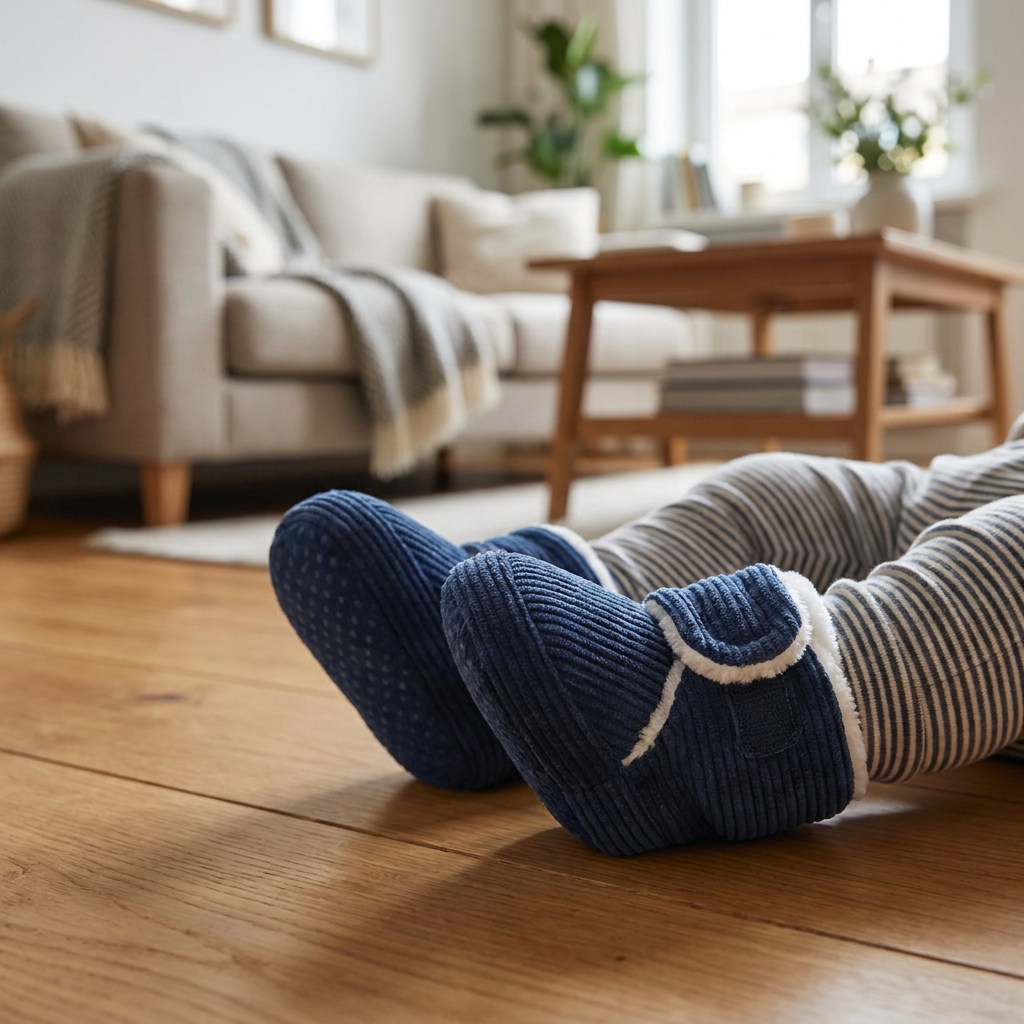 Warm and Cozy Fluffy Baby Booties with Soft, Anti-Slip Soles