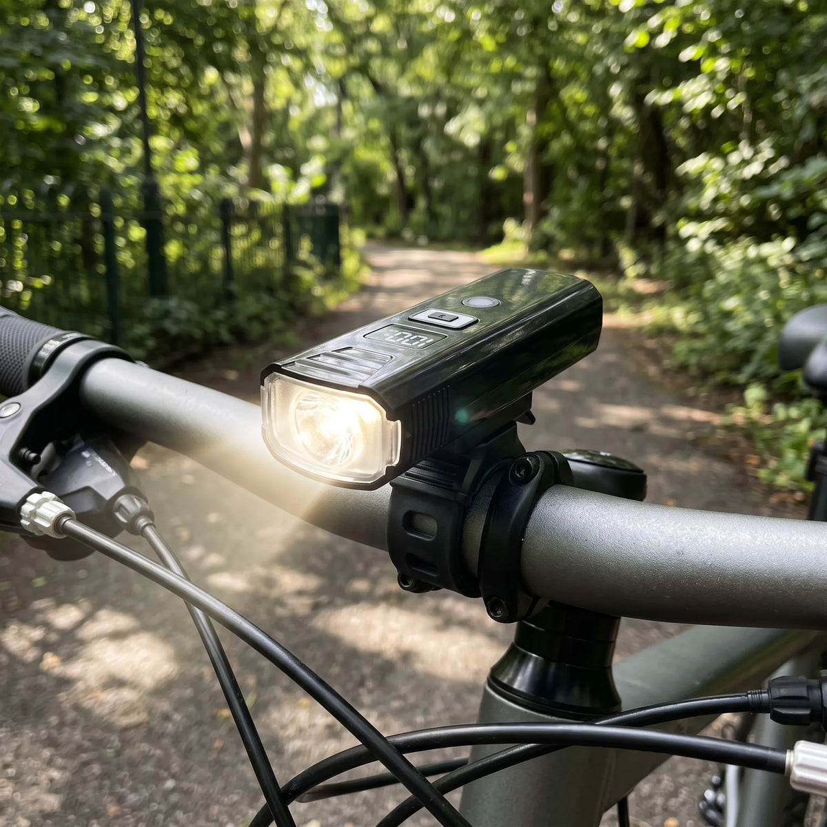 Auto-Sensing Rechargeable LED Bike Headlight For Changing Commutes