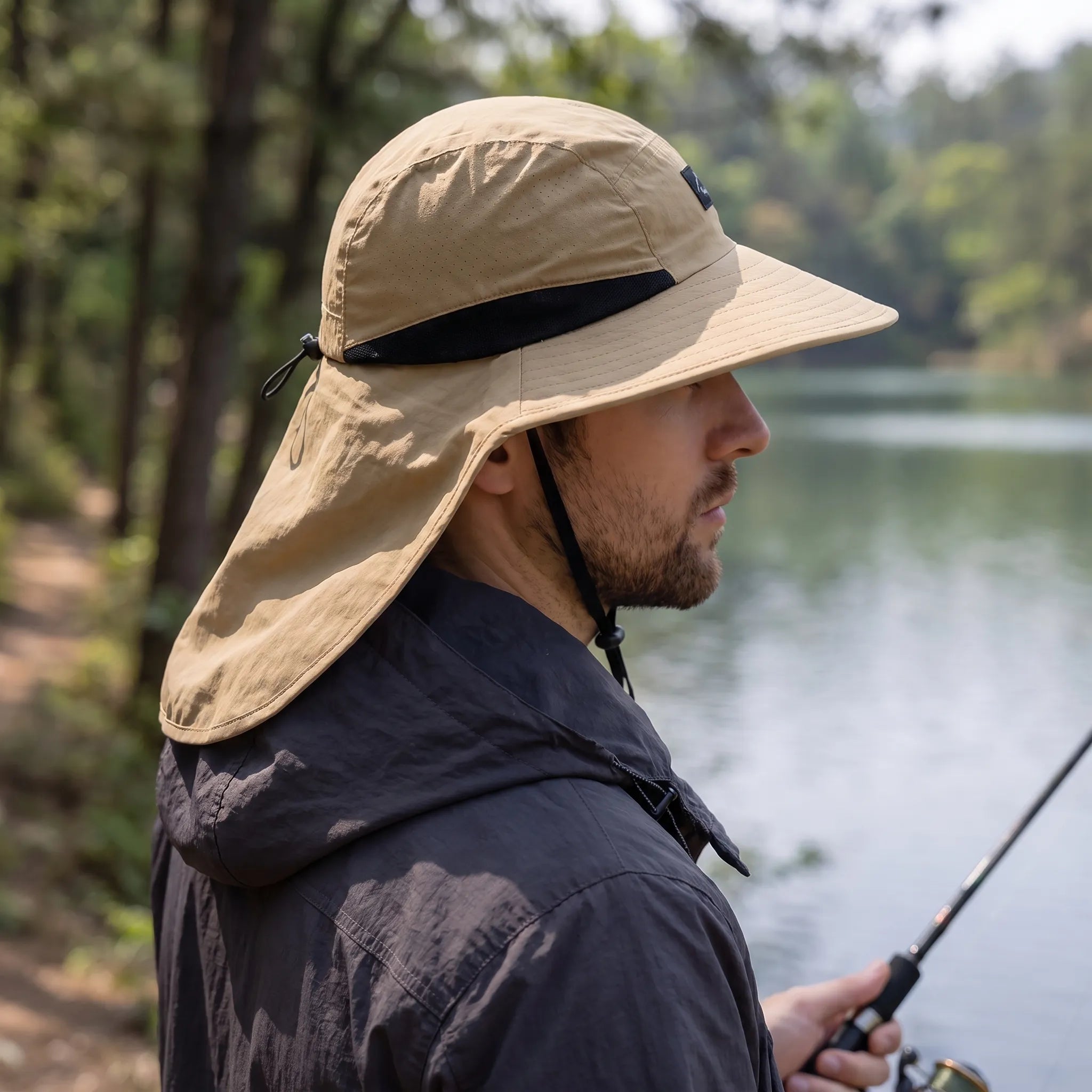 Brimveil Fishing Hat with Neck Flap | UPF 50+ Wide Brim