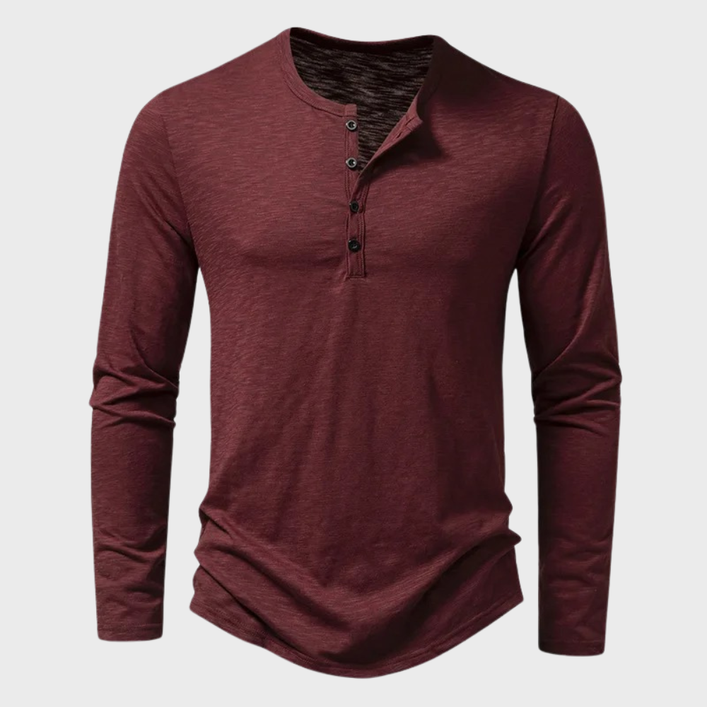 Men's Long Sleeve Henley Shirt