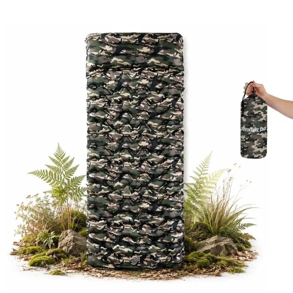 Ultralight Inflatable Sleeping Pad with Integrated Pump
