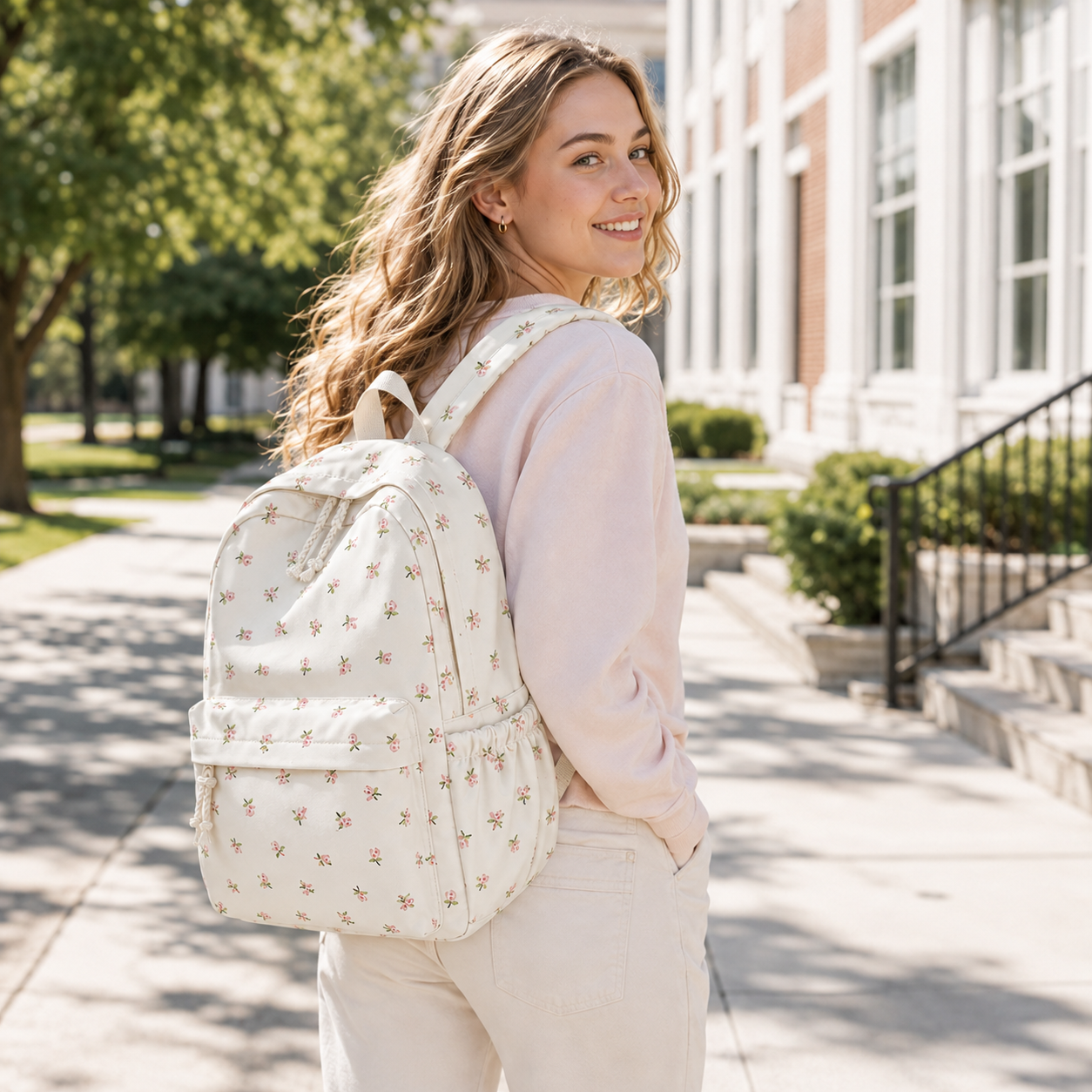 Nordspur | FlorinaPack Nylon Floral School Backpack