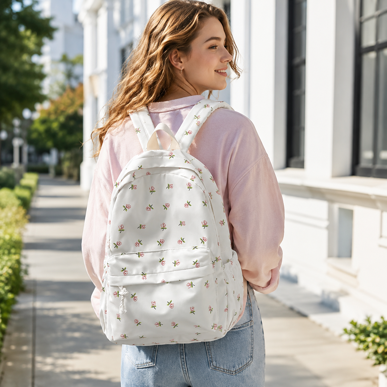 Nordspur | FlorinaPack Nylon Floral School Backpack