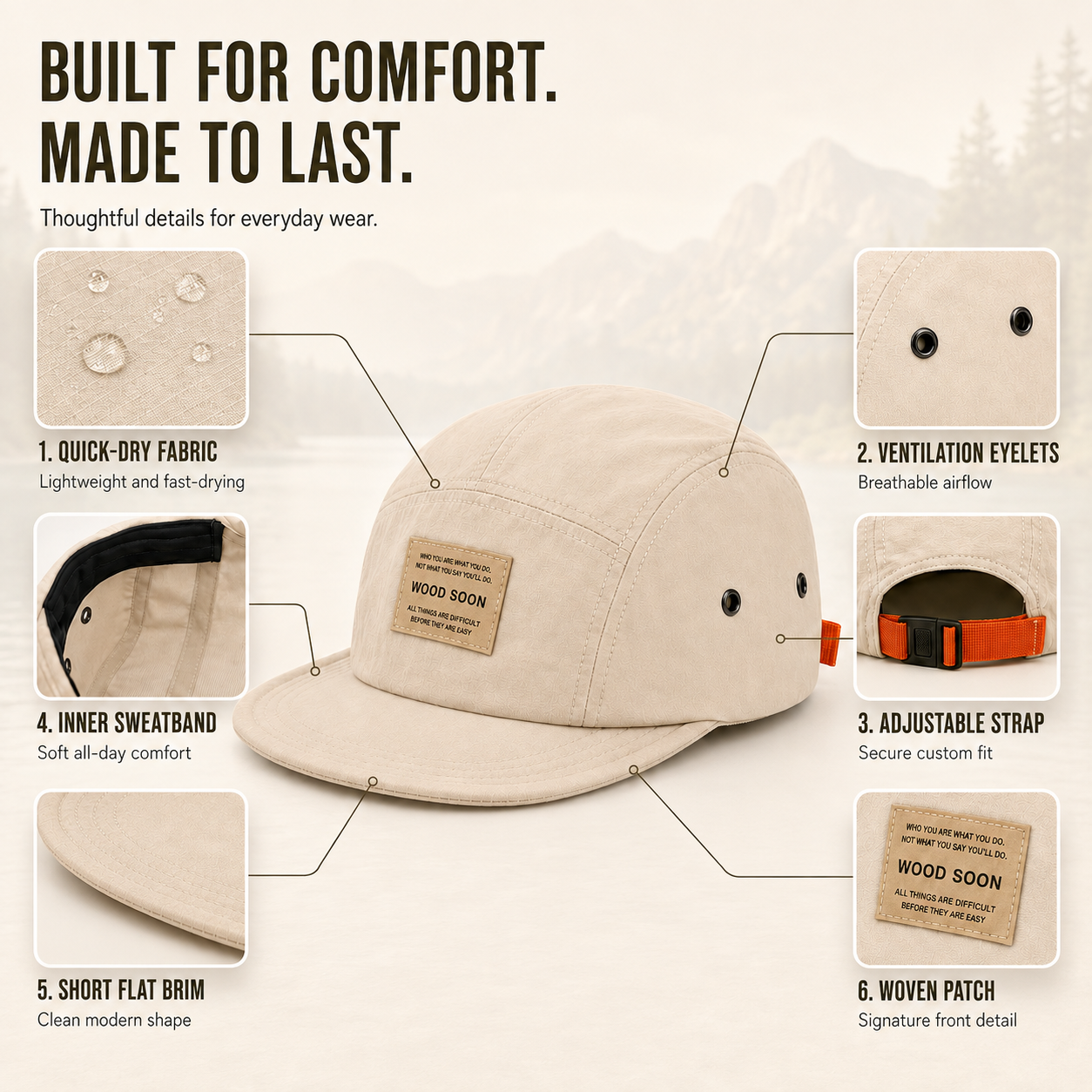Nordspur | Snapvik Five-Panel Short Brim Cap