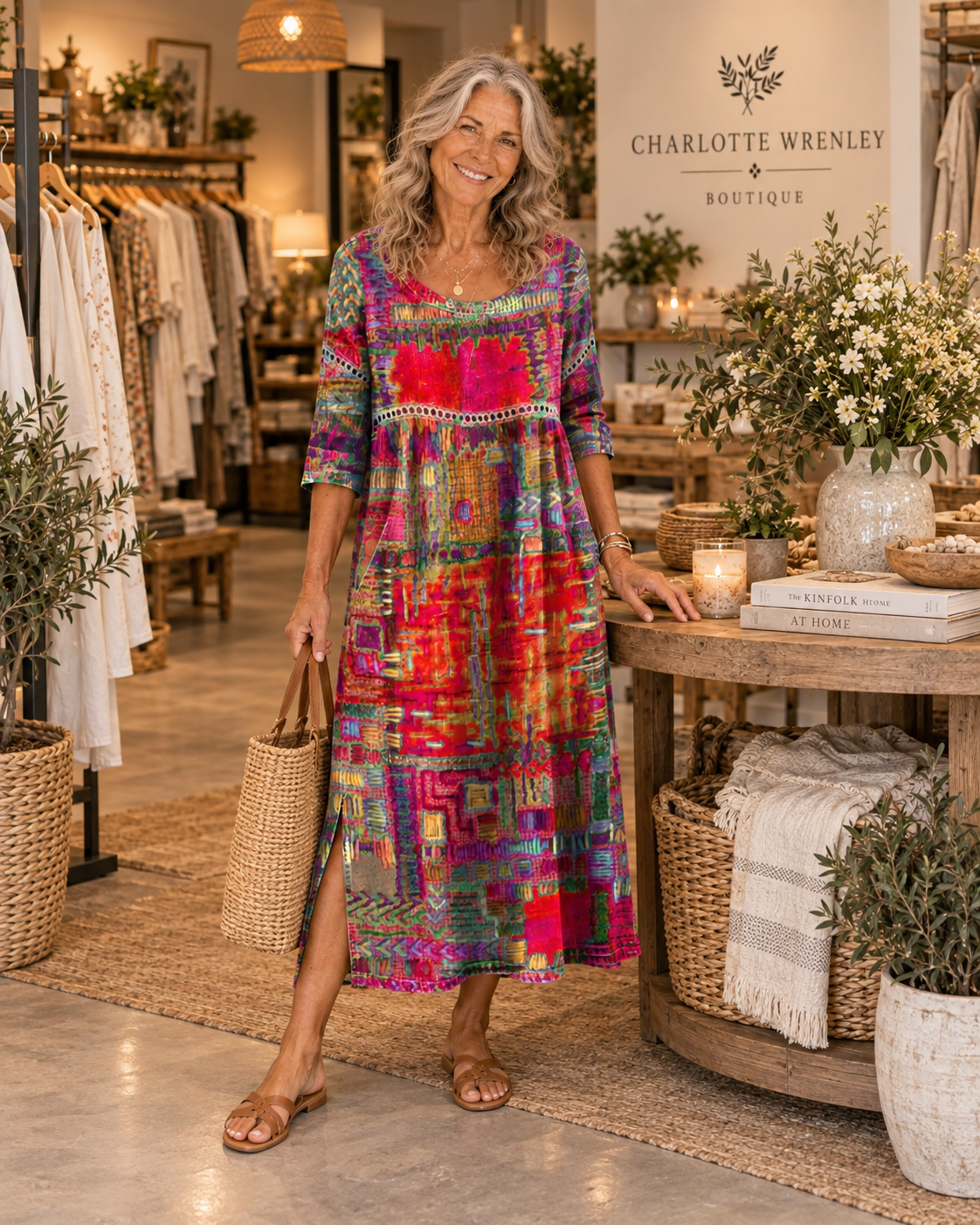 Manuela Dress with Ethnic Patchwork