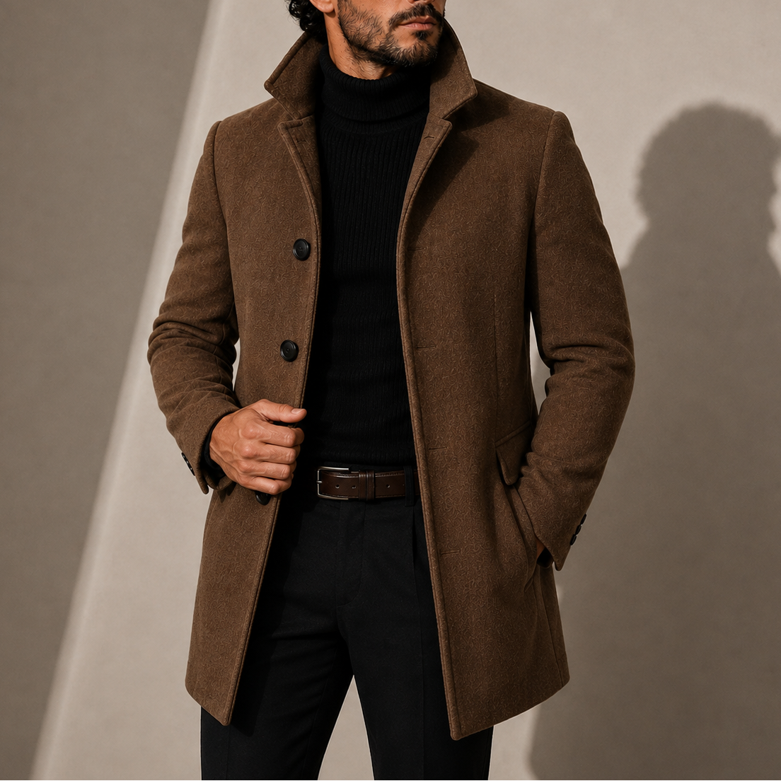 Men's Stand Collar Coat – Tailored Winter Coat