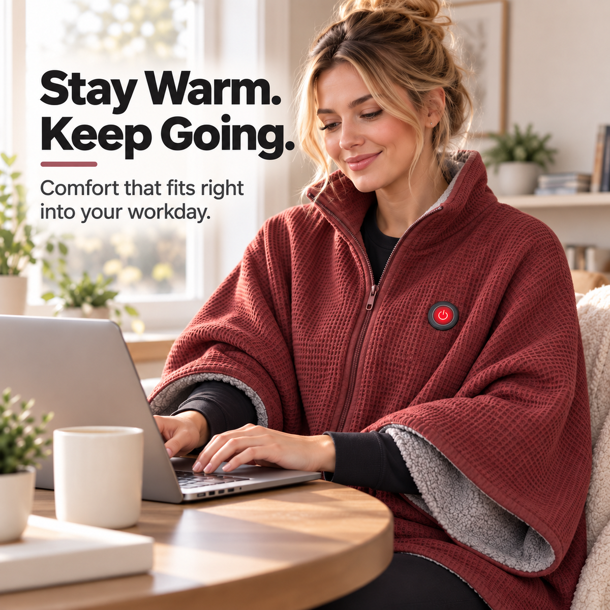 Wearable Heated Blanket – Cozy Hands-Free Warmth