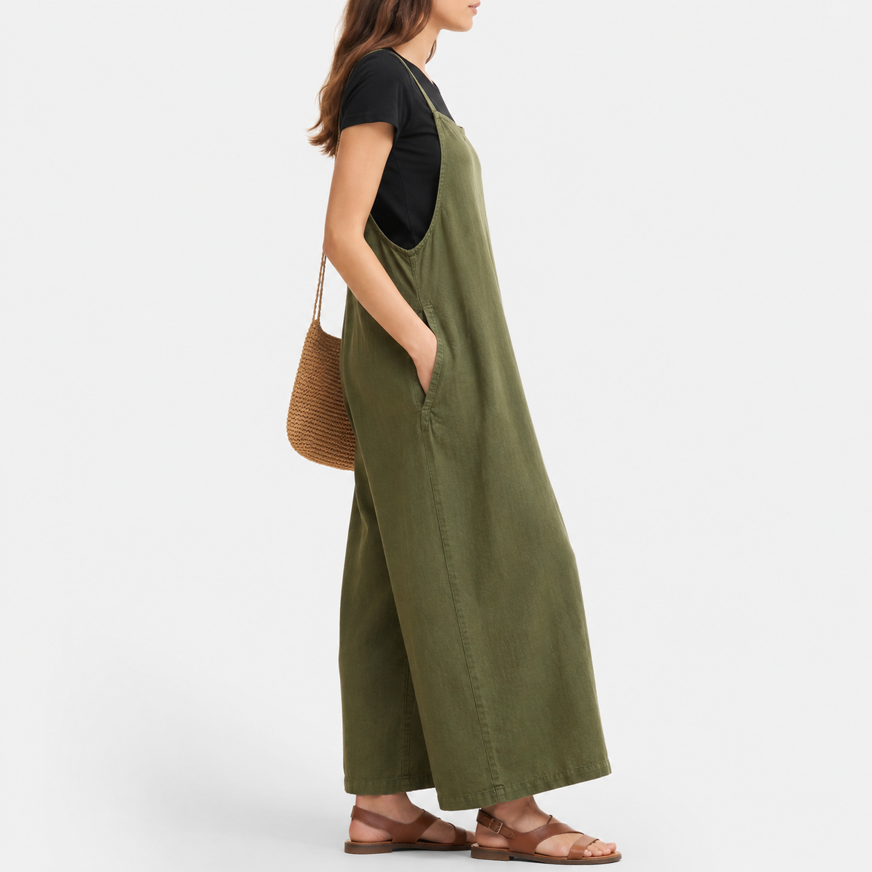 Nordspur | Dungarella Sleeveless Wide-Leg Dungaree Jumpsuit