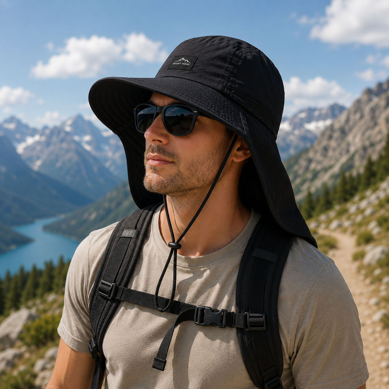 Nordspur | Brimveil Hiking Sun Hat with Neck Flap | UPF 50+