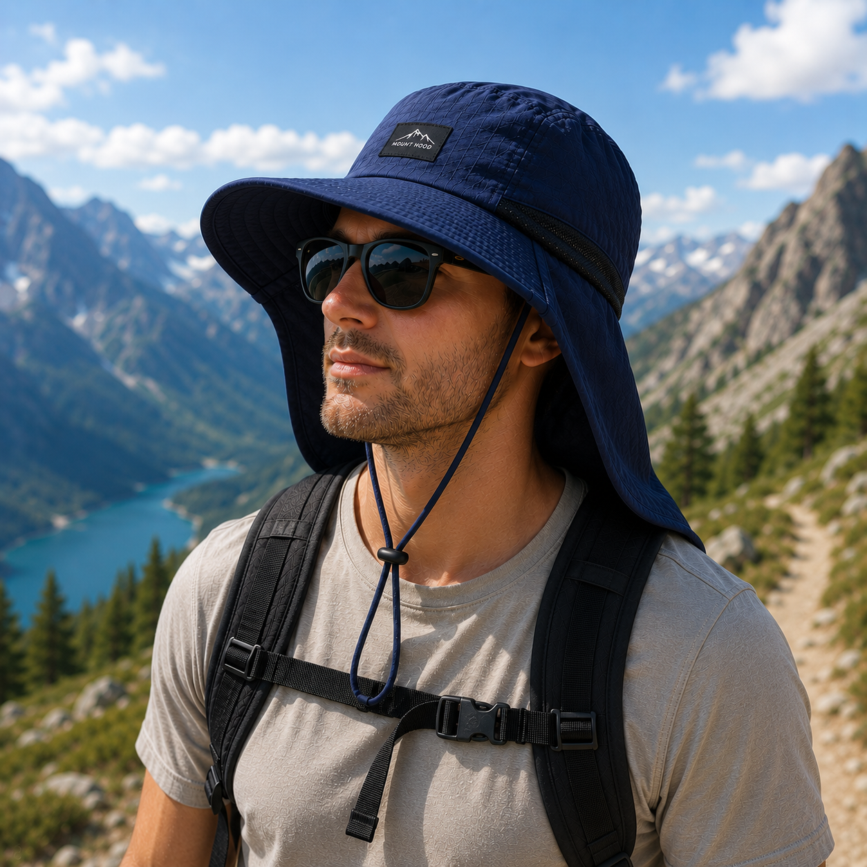 Nordspur | Brimveil Hiking Sun Hat with Neck Flap | UPF 50+