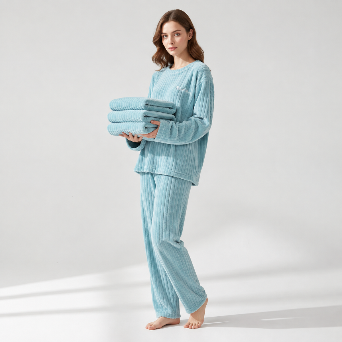 Nordspur | VelouraWarm Padded Long Sleeve Pajama Set