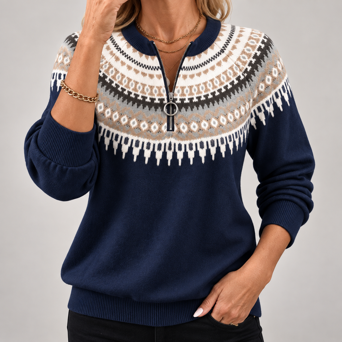 Annemieke Sweatshirt with Zipper