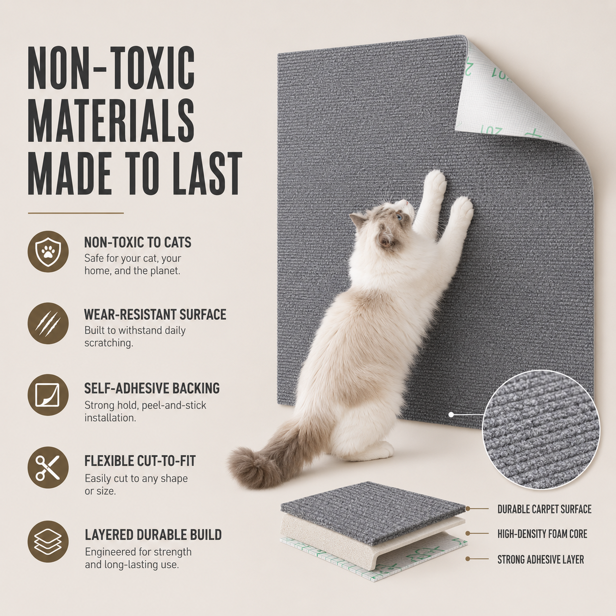 Nordspur | Scratchoria Large Vertical Wall-Mounted Scratching Board