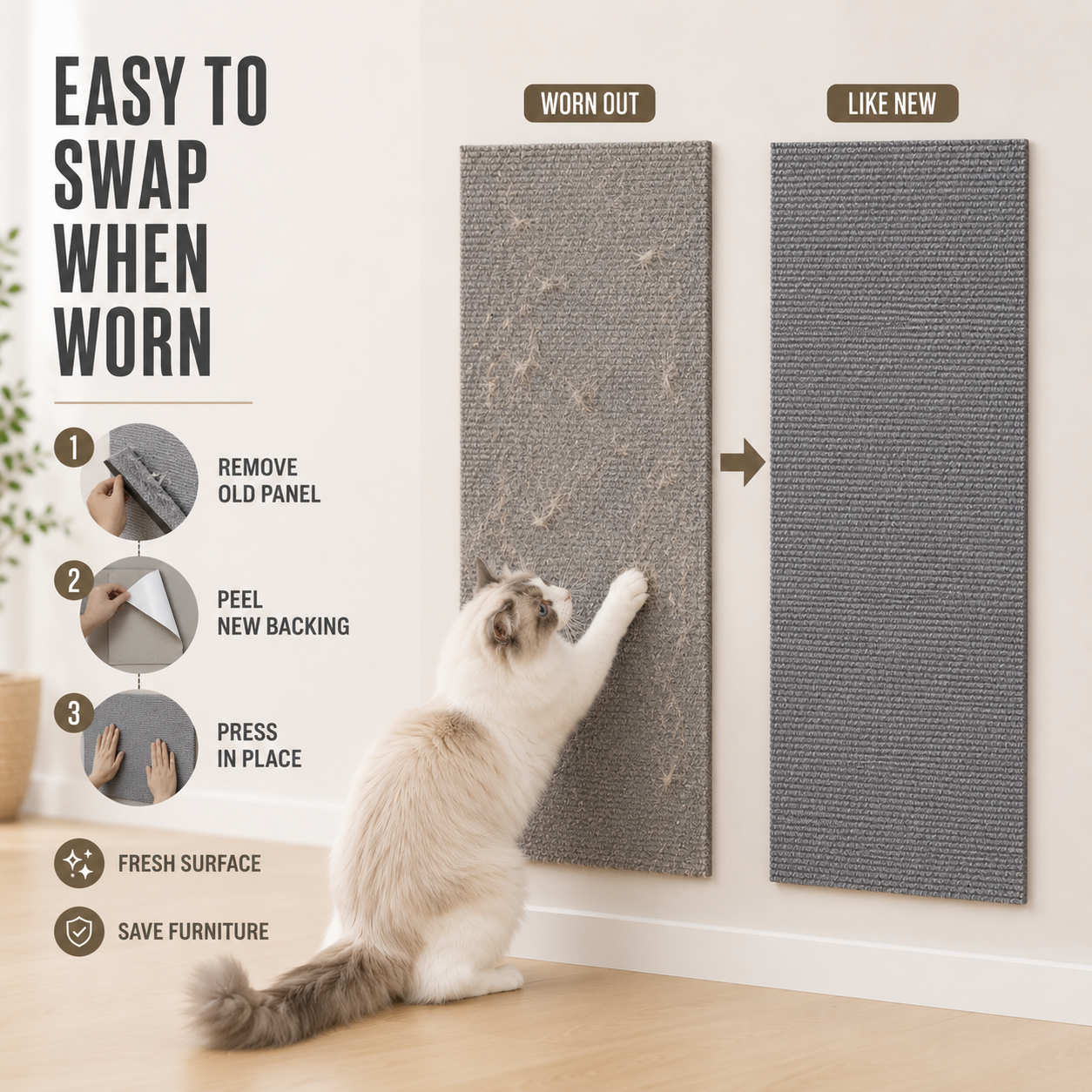 Nordspur | Scratchoria Large Vertical Wall-Mounted Scratching Board